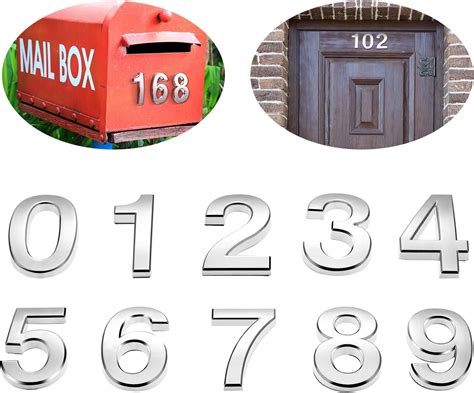 adhere metal house numbers to plastic mailbox|how to use mailbox numbers.